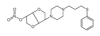 [(3S,3aR,6S,6aS)-3-[4-(3-phenylsulfanylpropyl)piperazin-1-yl]-2,3,3a,5,6,6a-hexahydrofuro[3,2-b]furan-6-yl] nitrate结构式