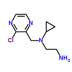 N-[(3-Chloro-2-pyrazinyl)methyl]-N-cyclopropyl-1,2-ethanediamine结构式
