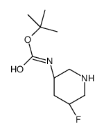 2-Methyl-2-propanyl [(3S,5R)-5-fluoro-3-piperidinyl]carbamate structure