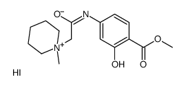 methyl 2-hydroxy-4-[[2-(1-methylpiperidin-1-ium-1-yl)acetyl]amino]benzoate,iodide Structure