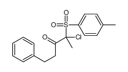 4-chloro-4-(4-methylphenyl)sulfonyl-1-phenylpentan-3-one结构式