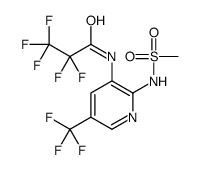 2,2,3,3,3-pentafluoro-N-[2-(methanesulfonamido)-5-(trifluoromethyl)pyridin-3-yl]propanamide结构式