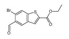 6-bromo-2-ethoxycarbonyl-5-formylbenzo(b)thiophene结构式