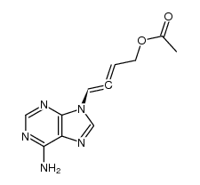 (S)-4-(6-amino-9H-purin-9-yl)buta-2,3-dien-1-yl acetate Structure