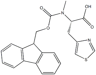 Fmoc-N-Me-Ala(4-Thz)-OH结构式