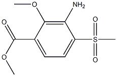 3-Amino-4-methanesulfonyl-2-methoxy-benzoic acid methyl ester结构式