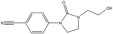 1-(4-Cyano-phenyl)-3-(2-hydroxy-ethyl)-imidazolidin-2-one Structure