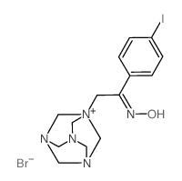 (β-hydroxyimino-4-iodo-phenethyl)-hexamethylenetetraminium, bromide结构式