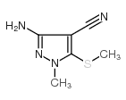 1-Methyl-3-Amino-4-Cyano-5-Methylsulfanylpyrazole Structure