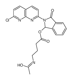 [2-(7-chloro-1,8-naphthyridin-2-yl)-3-oxo-1H-isoindol-1-yl] 4-acetamidobutanoate结构式