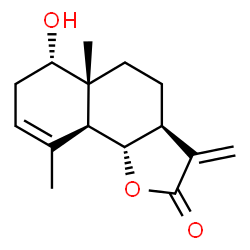 (3aS)-3aβ,4,5,5a,6,7,9aβ,9bα-Octahydro-6β-hydroxy-5aα,9-dimethyl-3-methylenenaphtho[1,2-b]furan-2(3H)-one Structure