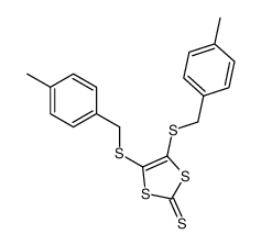 4,5-bis[(4-methylphenyl)methylsulfanyl]-1,3-dithiole-2-thione结构式