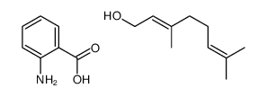 2-aminobenzoic acid,3,7-dimethylocta-2,6-dien-1-ol结构式
