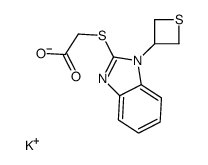 Acetic acid, ((1-(3-thietanyl)-1H-benzimidazol-2-yl)thio)-, potassium salt结构式