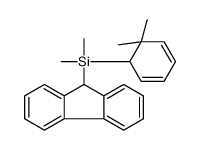 (6,6-dimethylcyclohexa-2,4-dien-1-yl)-(9H-fluoren-9-yl)-dimethylsilane结构式
