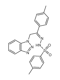 1-(benzotriazol-1-yl)-2-(p-tolyl)ethan-2-one p-tosylhydrazone Structure