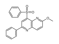 4-(benzenesulfonyl)-6-methoxy-2-phenyl-1,5-naphthyridine Structure