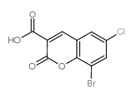 8-BROMO-6-CHLORO-2-OXO-2H-CHROMENE-3-CARBOXYLIC ACID Structure
