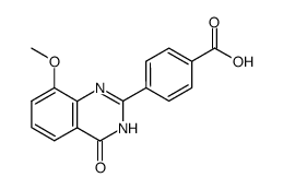 Benzoic acid,4-(1,4-dihydro-8-methoxy-4-oxo-2-quinazolinyl)- (9CI) structure