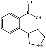 2-(Pyrrolidin-3-yl)phenylboronic acid结构式