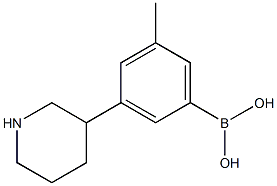 3-(Piperidin-3-yl)-5-methylphenylboronic acid structure