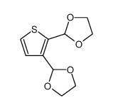 2,3-bis(1,3-dioxolan-2-yl)thiophene Structure
