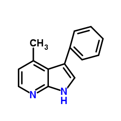 4-Methyl-3-phenyl-1H-pyrrolo[2,3-b]pyridine结构式