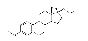 17β-hydroxy-17α-(2-hydroxyethyl)-3-methoxyestra-1,3,5(10)-triene结构式