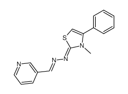 pyridine-3-carbaldehyde (3-methyl-4-phenyl-3H-thiazol-2-ylidene)-hydrazone Structure