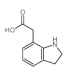 1H-Indole-7-aceticacid, 2,3-dihydro- structure