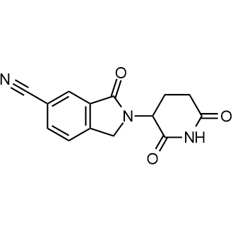 2-(2,6-Dioxopiperidin-3-yl)-3-oxoisoindoline-5-carbonitrile structure