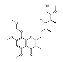 2-[(3S,4S,5S,6R)-7-Hydroxy-4,6-dimethoxy-3,5-dimethylheptyl]-5,7-dimethoxy-8-(MethoxyMethoxy)-3-Methyl-2,3-dihydro-4H-1-benzopyran-4-one Structure