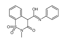 2-Methyl-3-oxo-N-phenyl-3,4-dihydro-2H-1,2-benzothiazine-4-carbox amide 1,1-dioxide Structure