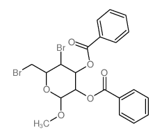 Galactopyranoside,methyl 4,6-dibromo-4,6-dideoxy-, dibenzoate, a-D- (8CI) structure