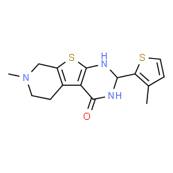 7-methyl-2-(3-methyl-2-thienyl)-2,3,5,6,7,8-hexahydropyrido[4',3':4,5]thieno[2,3-d]pyrimidin-4(1H)-one structure
