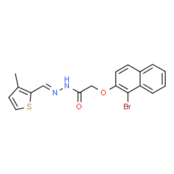 2-[(1-bromo-2-naphthyl)oxy]-N'-[(3-methyl-2-thienyl)methylene]acetohydrazide picture