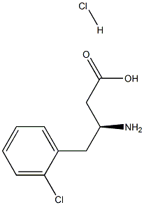 (S)-3-Amino-4-(2-chlorophenyl)-butyric acid-HCl结构式