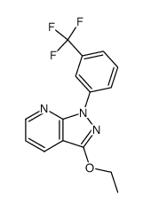 3-Ethoxy-1-(α,α,α-trifluoro-m-tolyl)-1H-pyrazolo[3,4-b]pyridine结构式