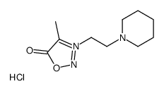 4-methyl-3-(2-piperidin-1-ylethyl)oxadiazol-3-ium-5-olate,hydrochloride结构式