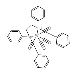 carbon monoxide,2-diphenylphosphaniumylethyl(diphenyl)-λ4-arsane,tungsten Structure