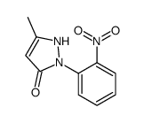 5-methyl-2-(2-nitrophenyl)-1H-pyrazol-3-one结构式