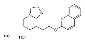 3-(6-quinolin-2-ylsulfanylhexyl)-1,3-thiazolidine,dihydrochloride Structure