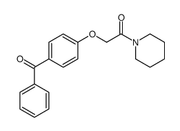 2-(4-benzoylphenoxy)-1-piperidin-1-ylethanone Structure