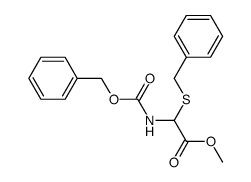 methyl N-benzyloxycarbonyl-α-benzylthioglycinate Structure