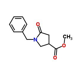 Methyl 1-benzyl-5-oxo-3-pyrrolidinecarboxylate structure