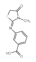 3-(3-Methyl-4-oxo-thiazolidin-2-ylideneamino)-benzoic acid Structure
