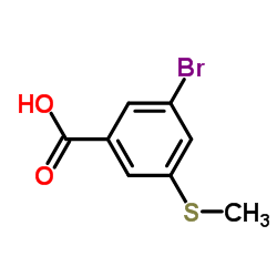 3-Bromo-5-(methylthio)benzoic acid Structure
