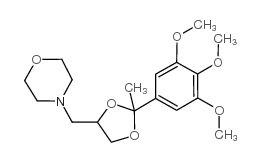 4-[[2-methyl-2-(3,4,5-trimethoxyphenyl)-1,3-dioxolan-4-yl]methyl]morpholine结构式