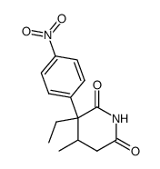 3-Ethyl-4-methyl-3-(4-nitrophenyl)piperidin-2,6-dion结构式