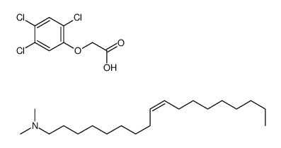 dimethyl-[(E)-octadec-9-enyl]azanium,2-(2,4,5-trichlorophenoxy)acetate结构式